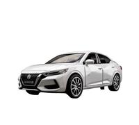 ZHRDWE 1:32 Per Nissan Sylphy Rosso Nero Bianco Modello Pressofuso Auto Giocattolo Lega Suono Luce Regalo Auto Giocattolo(White)