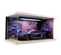 ZHRDWE Auto In Miniatura 1:24 per auto pressofusa in lega Koenigsegg per adulti, scena di esposizione per ragazzi audiofili(Style 3)