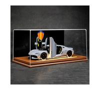 ZHRDWE Auto In Miniatura 1:24 Per Koenigsegg Sfondo Pelle Chiara Scatola Espositiva Modello Auto Sportiva In Lega Giocattolo Ornamenti Tavolo(Gray)