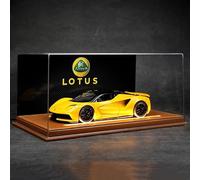 ZHRDWE Auto In Miniatura 1:24 Per La Lotus EVIJA Sfondo In Pelle Chiara Scatola Espositiva Collezione Di Modelli Di Veicoli Da Corsa Supercar(Yellow)