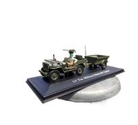 ZHRDWE Auto In Miniatura 1:43 Per Willys Tow Truck Figure Alloy Military Vehicle Model Die-Cast Car Static Display Collectible Gift
