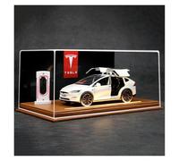 ZHRDWE Auto In Miniatura Ornamenti Da Tavolo Per Computer Da Auto Modello Tesla Model X In Acrilico Trasparente Scala 1:24 Regalo Alla Moda(White)