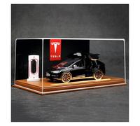ZHRDWE Auto In Miniatura Ornamenti Da Tavolo Per Computer Da Auto Modello Tesla Model X In Acrilico Trasparente Scala 1:24 Regalo Alla Moda(Nero)