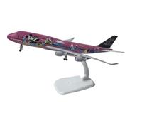 ZHRDWE Giocattolo Miniatura 20CM Per JAL Japan Airlines Boeing 747 Alloy Scale Simulation Aircraft Model Collect(Rosa)