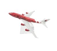 ZHRDWE Giocattolo Miniatura Metallo Pressofuso Scala 1/400 per La Malesia Grande Fiore Rosso Boeing 747 Scena Ornamento Giocattolo Modello Aereo Lega