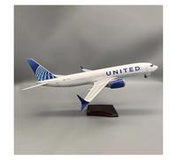 ZHRDWE Giocattolo Miniatura Scala 1:85 Per United B737 Con Carrello Atterraggio Di Base Resina Replica Modello Aereo Da Collezione Per Appassionati