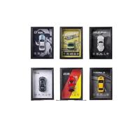 ZHRDWE Modello Di Auto Giocattolo In Lega Di Metallo 1:32 Con Cornice 3D, Auto Da Corsa Decorazione Da Parete Regalo Auto Giocattolo(Gray 1)