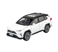 ZHRDWE Modello Di Auto Giocattolo In Metallo Pressofuso In Lega RAV4 SUV 1:32 Regalo Compleanno Per Bambini E Bambine. Auto Giocattolo(White)