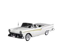 ZHRDWE Modello di auto in lega Skyliner Fairlane 500 del 1957, in scala 1:18, modello retrò, veicolo da esposizione, decorazione classica, collezione regalo Auto Giocattolo(White)