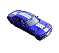ZHRDWE Modello Di Auto Pressofusa In Scala 1/24 Per DODGE Challenger Hellcat SRT Perfetto Per Giocare O Esporre Auto Giocattolo(Blu)