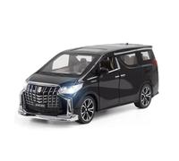 ZHRDWE Modello Di Furgone Giocattolo In Metallo Pressofuso Toyota Alphard MPV In Scala 1:24, Regalo Per Ragazzi E Adolescenti Auto Giocattolo(Nero)