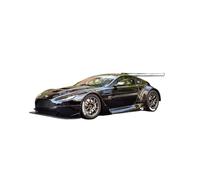 ZHRDWE Modello Giocattolo Auto 1:18 Per La Collezione Modelli Sportivi Aston Martin VANTAGE V12 GT3 Regalo Per Amici Familiari Auto Da Corsa Nera E Bianca Realistico Auto In Scala(Nero)