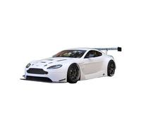 ZHRDWE Modello Giocattolo Auto 1:18 Per La Collezione Modelli Sportivi Aston Martin VANTAGE V12 GT3 Regalo Per Amici Familiari Auto Da Corsa Nera E Bianca Realistico Auto In Scala(White)