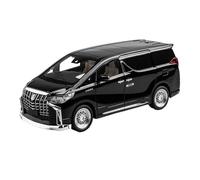 ZHRDWE Modello Giocattolo Auto Grandi Dimensioni 1/18 Per Toyota Alphard MPV Diecast Metal Toy Vehicles Modello Di Auto Suono E Luce Regalo Nero Bianco Realistico Auto In Scala(Nero)