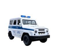 ZHRDWE Modello Giocattolo Auto Modello Auto Fuoristrada Della Polizia UAZ Hunter Metallo Pressofuso Scala 1/18 Simulazione Suono Luce Collezione Di Giocattoli Realistico Auto In Scala(White)