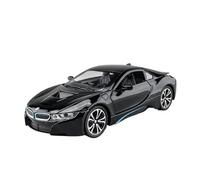 ZHRDWE Modello Metallo Pressofuso Scala 1:24 Per BMW I8 Con Porta Aperta Auto Giocattolo Con Luci E Suoni Regalo Auto Giocattolo(Nero)