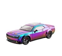 ZHRDWE Replica Del Modello Di Auto Da Corsa Giocattolo Dodge Challenger SRT Hellcat In Scala 1:24, Regalo Per Ragazzi E Adolescenti Auto Giocattolo(Purple)