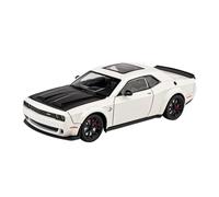 ZHRDWE Replica Del Modello Di Auto Da Corsa Giocattolo Dodge Challenger SRT Hellcat In Scala 1:24, Regalo Per Ragazzi E Adolescenti Auto Giocattolo(White)