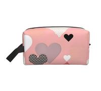 ZhRiYan Beauty case da viaggio - Kit Dopp riutilizzabile con motivo astratto Love Chart stampa su tutto il lato per articoli da toeletta, trucco, accessori e altro, bianco, taglia unica, bianco