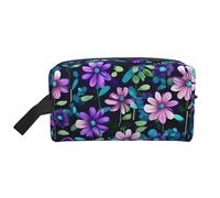 ZhRiYan Beauty case da viaggio - Kit Dopp riutilizzabile con stampa camelia viola su tutta la faccia per articoli da toeletta, trucco, accessori e altro, bianco, taglia unica, bianco, taglia unica