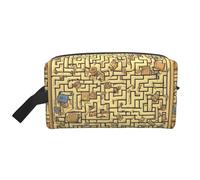 ZhRiYan Beauty case da viaggio - Kit Dopp riutilizzabile con stampa labirinto del tesoro su tutta la faccia per articoli da toeletta, trucco, accessori e altro, bianco, taglia unica, bianco, taglia