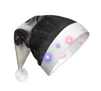 ZhRiYan Cappello natalizio con panda nell'acqua a LED, per adulti, unico per Natale, Capodanno, festival di Halloween e rituale annuale