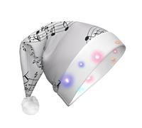 ZhRiYan Cappello natalizio da parete con note musicali a LED, per adulti, unico per Natale, Capodanno, festival di Halloween e rituale annuale