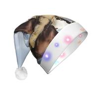 ZhRiYan Cappello natalizio per adulti con cavalli che corrono artistici, unico per Natale, Capodanno, festival di Halloween e rituale annuale