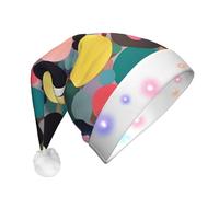 ZhRiYan Pittura astratta di cerchi LED cappello di Natale per adulti - unico per Natale, Capodanno, festival di Halloween e rituale annuale