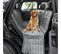 ZHSDMB Coprisedile Auto per Cani per Audi Q2 Q3 Q4 Etron Q5 Q7 Q8 8U, Impermeabile e AntiGraffio, con Finestra a Rete, Amaca per Cani per Lettino da Viaggio Extra Stabile,Grey