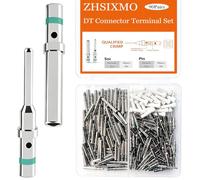 ZHSIXMO Deutsch Pin Connector Kit 90 paia Deutsch Solid Pin e Socket DT Contatto/Terminale, Connettore DT Contatto Misura 16 Maschio Pin/Femmina, Adatto per Dimensioni Filo 14-20AWG