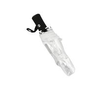 ZHSOAO 1 Pezzo di Ombrello Pieghevole Automatico Portatile Compatto Trasparente Completamente Automatico, Stile alla Moda e Semplice Trasparente per attività all'Aperto(White)