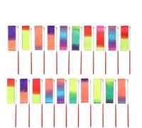 ZHSOAO 10/20PCS 2M Colorful Gym Dance Ribbons Dancing Wands Rhythmic Gymnastics Equipment Stick Ballet Streamer Twirling Rod for Kids per Balli Artistici(20pcs Multi-Colored)