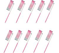 ZHSOAO 10pcs Flashing Star Gym Ribbons Dance Ribbon Rhythmic Art Gymnastics Ballet Streamer Twirling Rod Rainbow Stick Training per Balli Artistici(Pink Handle,2M)