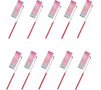 ZHSOAO 10pcs Flashing Star Gym Ribbons Dance Ribbon Rhythmic Art Gymnastics Ballet Streamer Twirling Rod Rainbow Stick Training per Balli Artistici(Red Handle,4M)