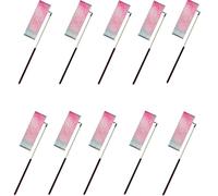 ZHSOAO 10pcs Flashing Star Gym Ribbons Dance Ribbon Rhythmic Art Gymnastics Ballet Streamer Twirling Rod Rainbow Stick Training per Balli Artistici(Black Handle,2M)