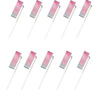 ZHSOAO 10pcs Flashing Star Gym Ribbons Dance Ribbon Rhythmic Art Gymnastics Ballet Streamer Twirling Rod Rainbow Stick Training per Balli Artistici(White Handle,2M)