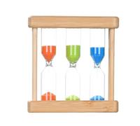 ZHSOAO 2 Pezzi 1/3/5 Minuti Combinazione Clessidra in Legno Spazzola Denti Fai da Te Timer Regali creativi Artigianato cronometraggio colorato per Casa, Cucina