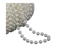 ZHSOAO 2 Pezzi di catenelle Rotonde con Perle finte, ghirlande Decorative, centrotavola Floreali, bomboniere for L'Albero Natale per Feste Evento di Nozze(8mm)