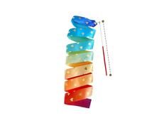 ZHSOAO 2M Colorful Dance Ribbons Heart Pattern Rhythmic Gymnastics Ribbon Ballet Streamer Twirling Rod Stick Performance Training Prop per Balli Artistici