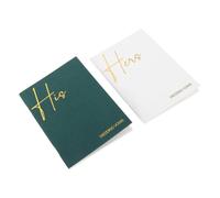 ZHSOAO 2Pcs Bride Groom Vow Books per Lui e per Lei