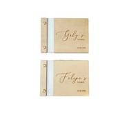 ZHSOAO 2PCS Custom Wooden Vow Books per Lui e per Lei