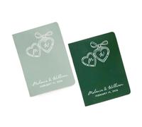ZHSOAO 2PCS Minimalist Foil Sage Green Vow Book Set per Lui e per Lei