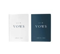 ZHSOAO 2PCS Minimalist Foil Sage Green Vow Book Set per Lui e per Lei