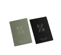 ZHSOAO 2PCS Minimalist Foil Sage Green Vow Book Set per Lui e per Lei