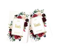 ZHSOAO 2PCS Minimalist Foil Sage Green Vow Book Set per Lui e per Lei