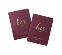 ZHSOAO 2PCS Minimalist Foil Sage Green Vow Book Set per Lui e per Lei