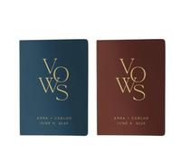 ZHSOAO 2PCS Minimalist Foil Sage Green Vow Book Set per Lui e per Lei
