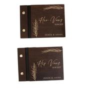 ZHSOAO 2PCS Personalized Wedding Vow Books per Lui e per Lei