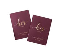 ZHSOAO 2PCS Wedding Vow Booklets Set per Lui e per Lei